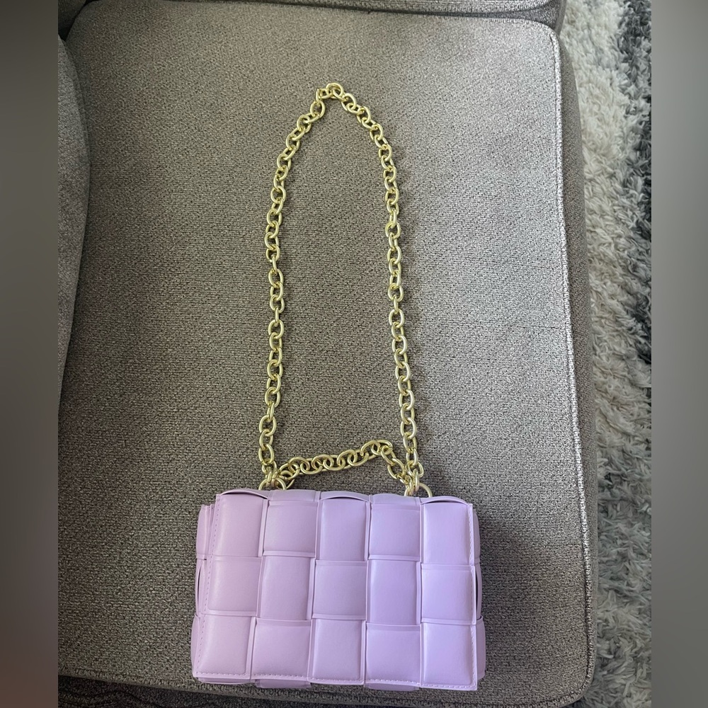 Purple woven bag